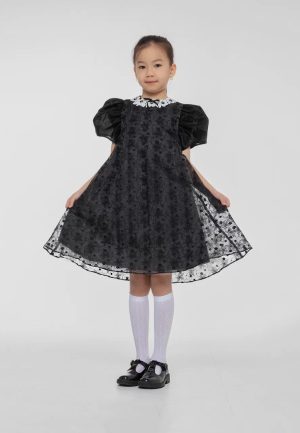 Платье из итальянской органзы на натур-ом подкладе с кружевной отделкой и бисером