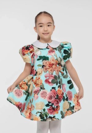 Платья из итальянского хлопка с цветочным принтом «Almari» в трёх расцветках