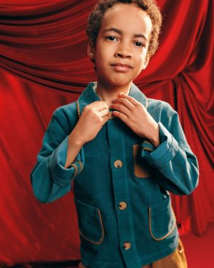 Костюм из вельвета синий